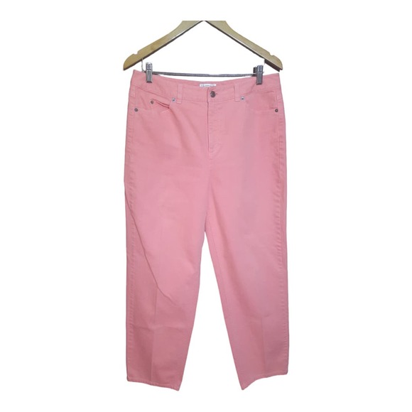 Talbots Denim - Talbots Womens Stretch Pink Salmon Straight Leg Jeans Size 12